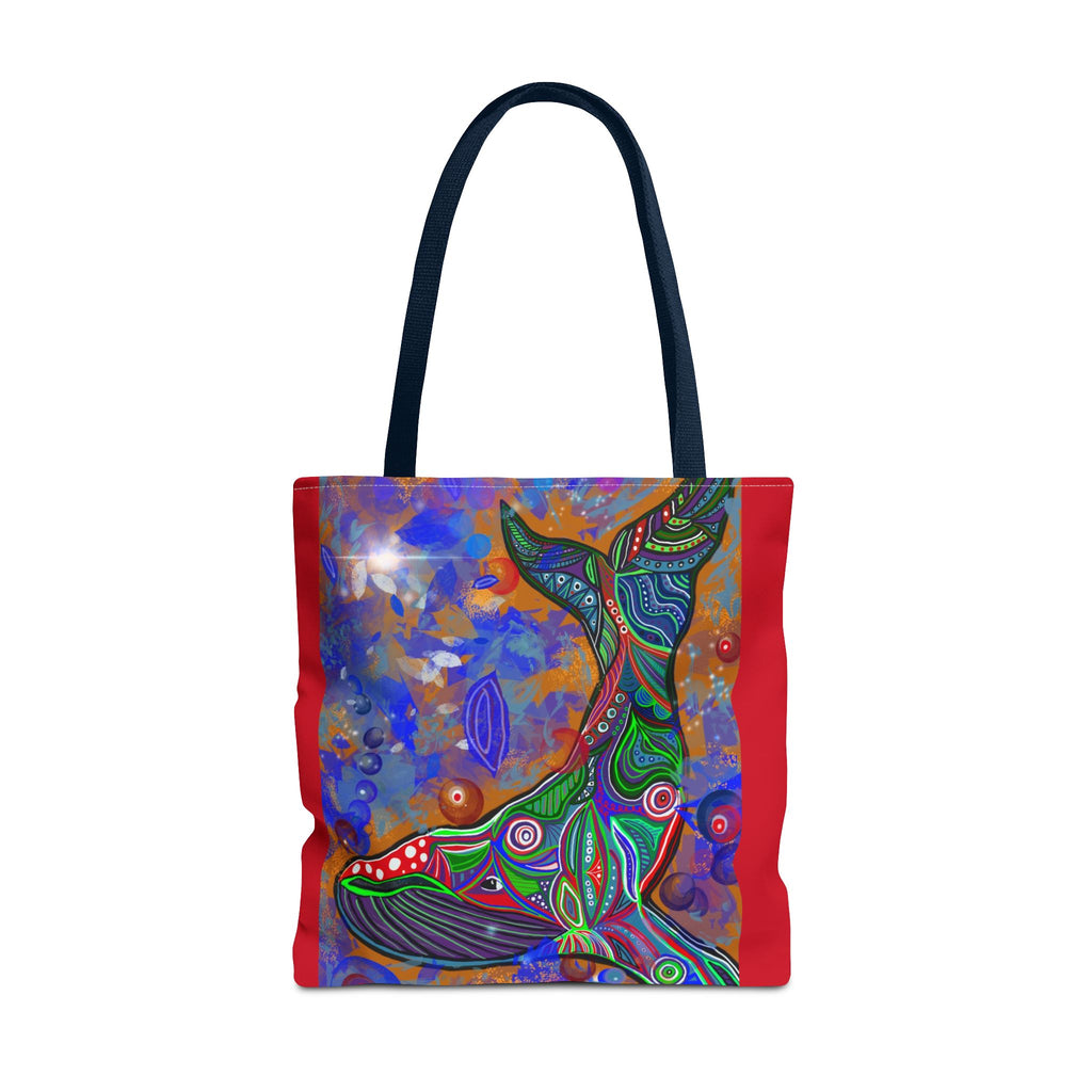 Colorful Whale Art Tote Bag - Eco-Friendly & Stylish Beach Accessory