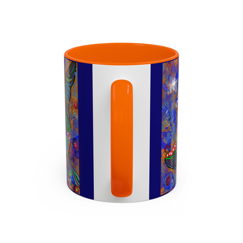 Colorful Whale Accent Coffee Mug