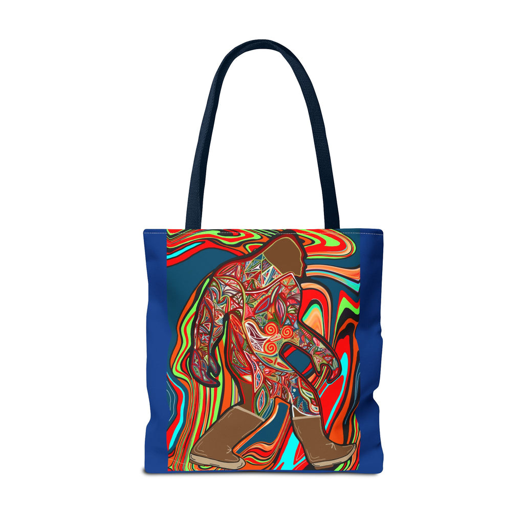 Colorful Bigfoot Tote Bag - Unique Art for Nature Lovers