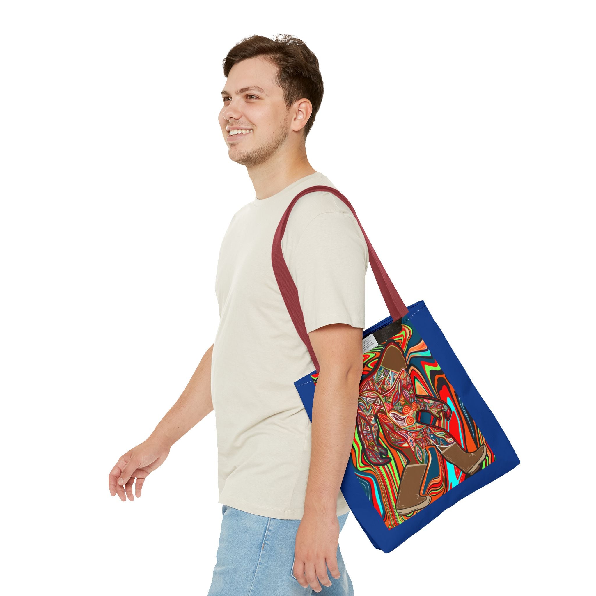 Colorful Bigfoot Tote Bag - Unique Art for Nature Lovers