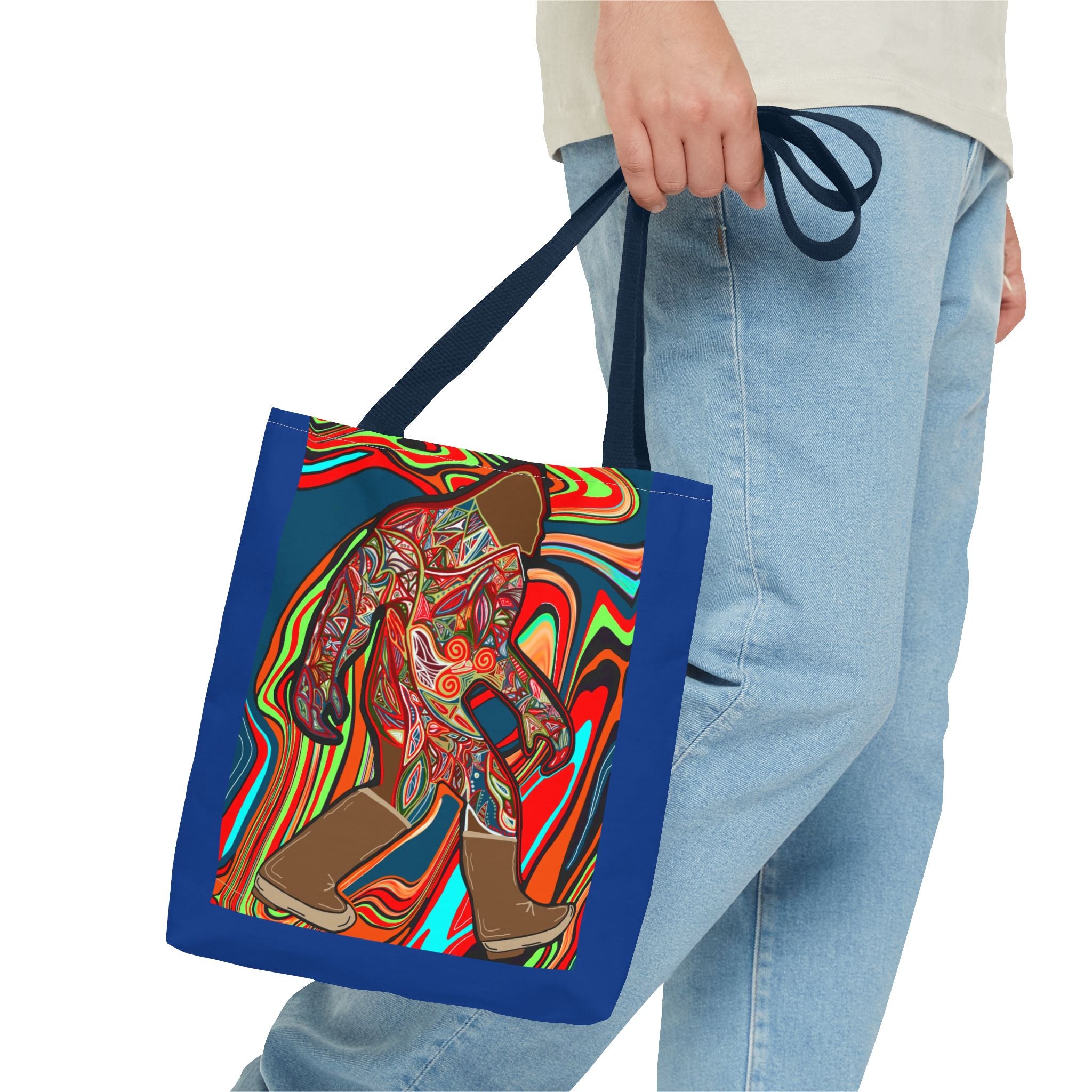 Colorful Bigfoot Tote Bag - Unique Art for Nature Lovers