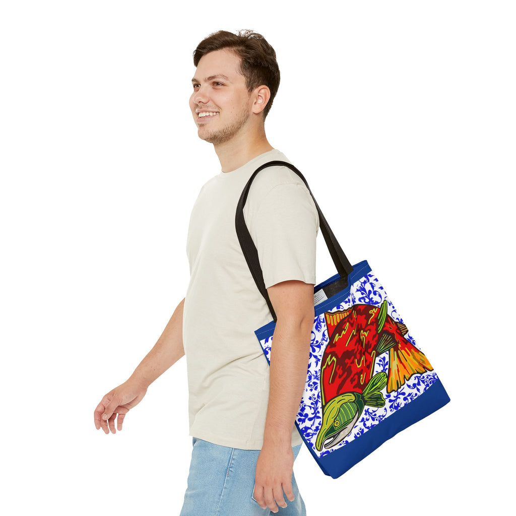 Vibrant Fish Design Tote Bag - Stylish & Functional Carryall