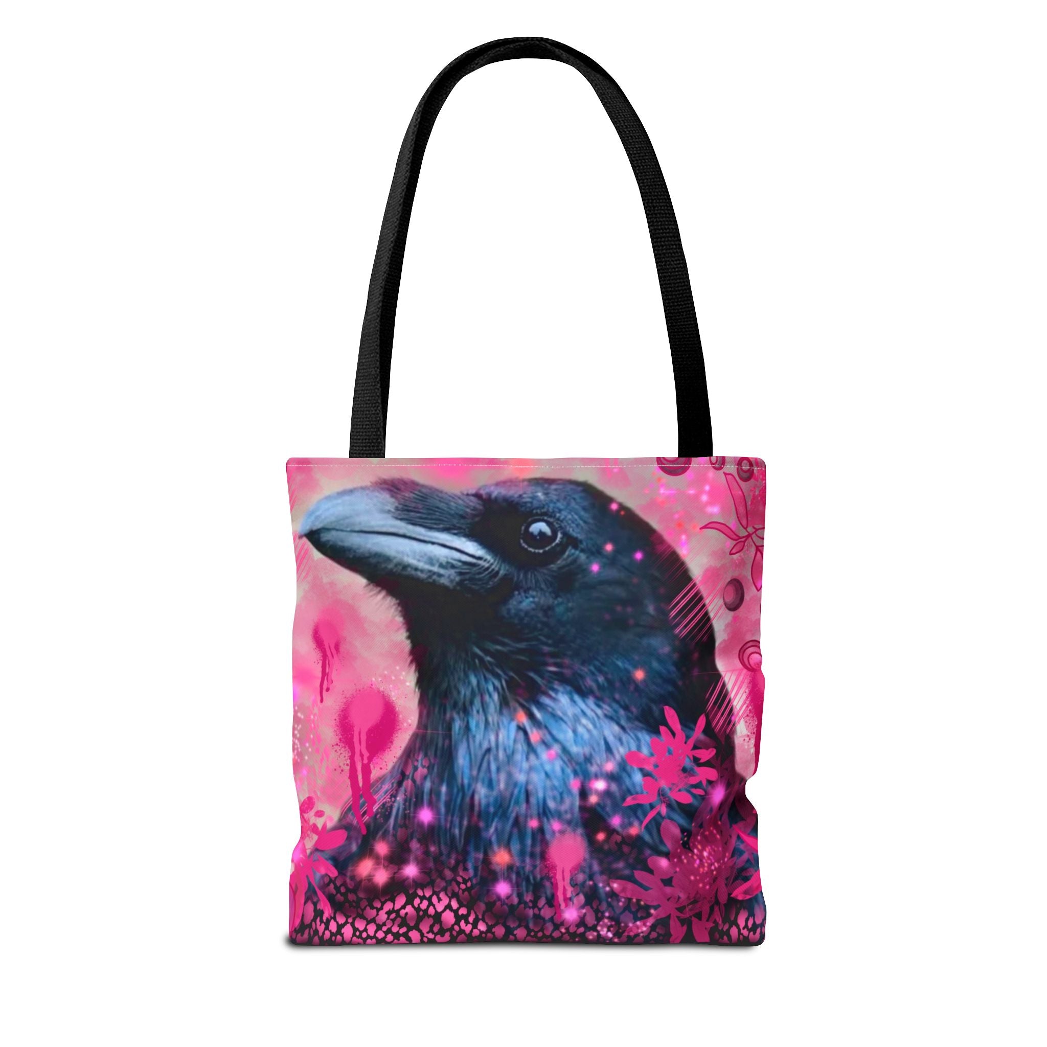 Pink Crow Tote Bag - Vibrant Original Design