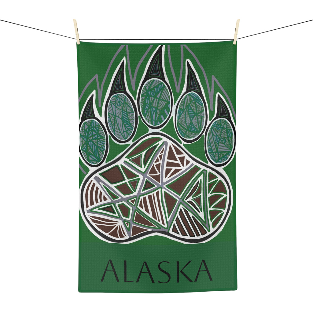 Alaska Bear Paw Microfiber Tea Towel
