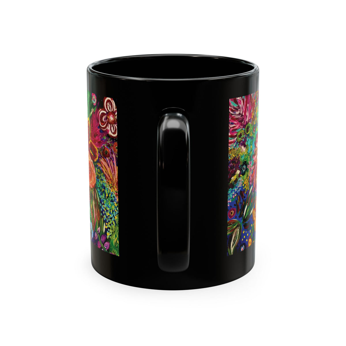 Vibrant Floral Garden Art Coffee Cup
