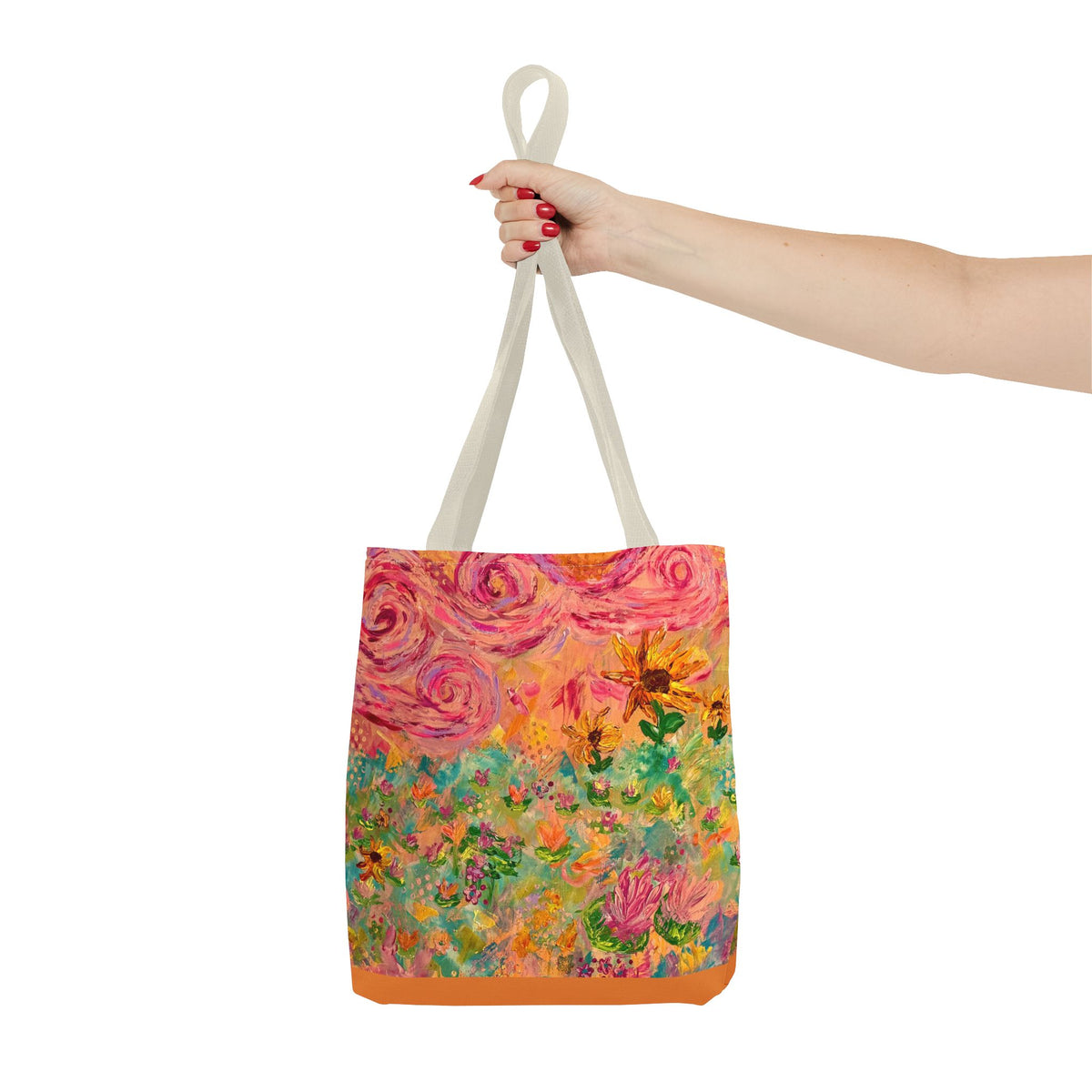 Floral Art Tote Bag — Colorful Impressionist Garden Print