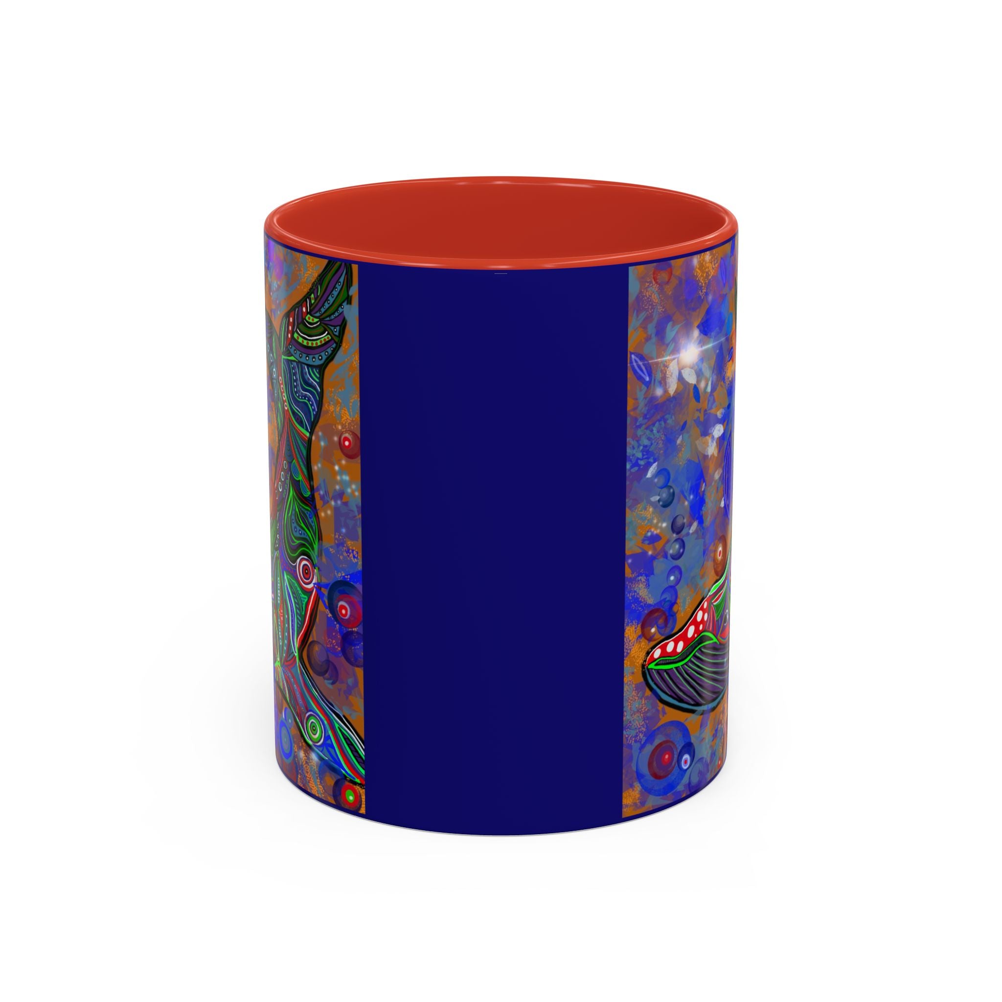 Colorful Whale Accent Coffee Mug