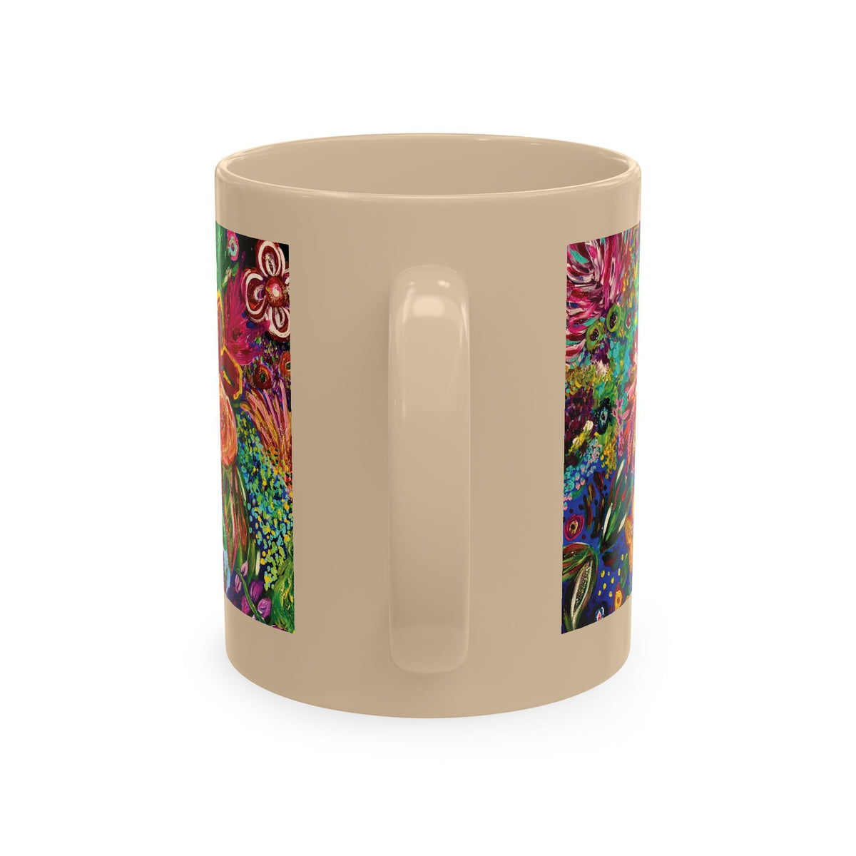 Vibrant Floral Garden Art Coffee Cup
