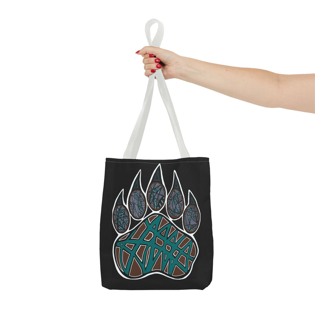 Bear Paw Abstract Art Tote Bag