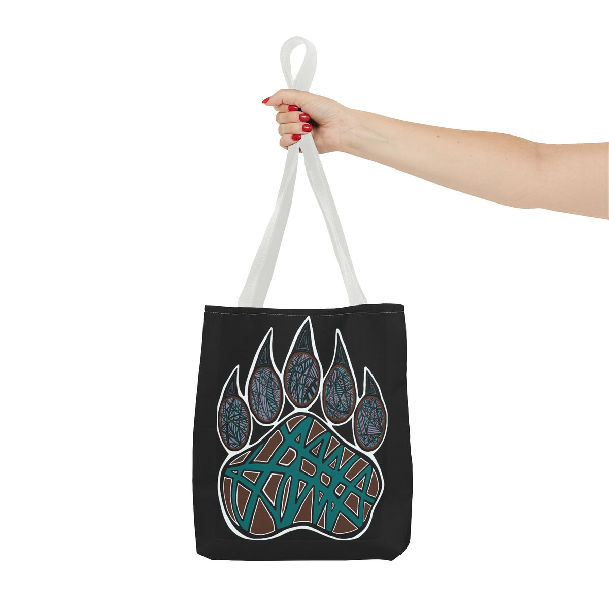 Bear Paw Abstract Art Tote Bag