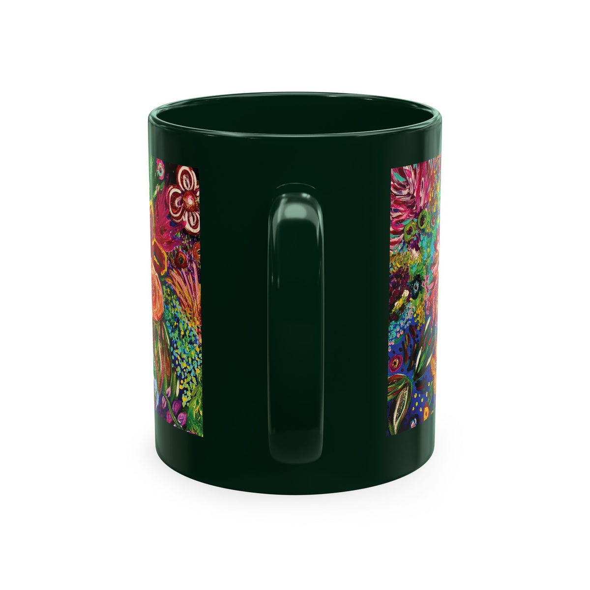Vibrant Floral Garden Art Coffee Cup