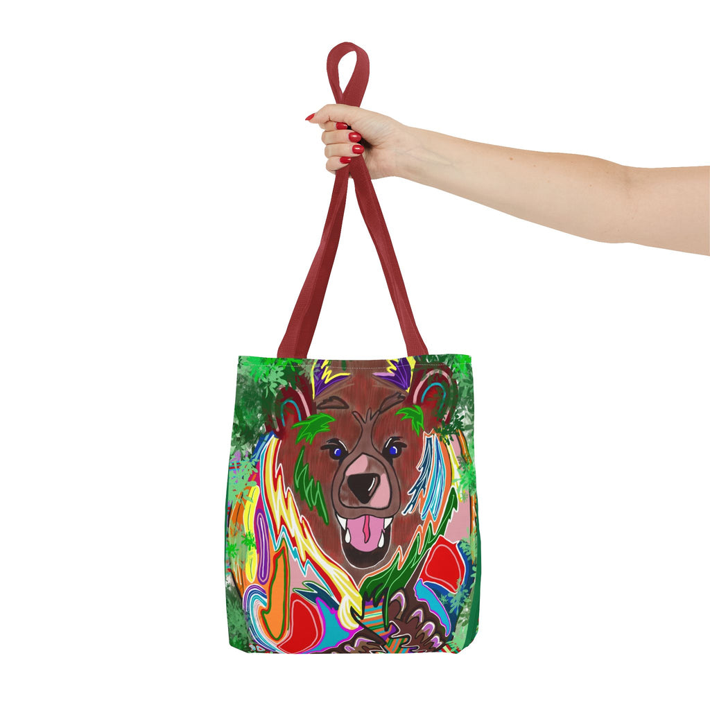 Colorful Bear Graphic Tote Bag - Eco-Friendly and Stylish