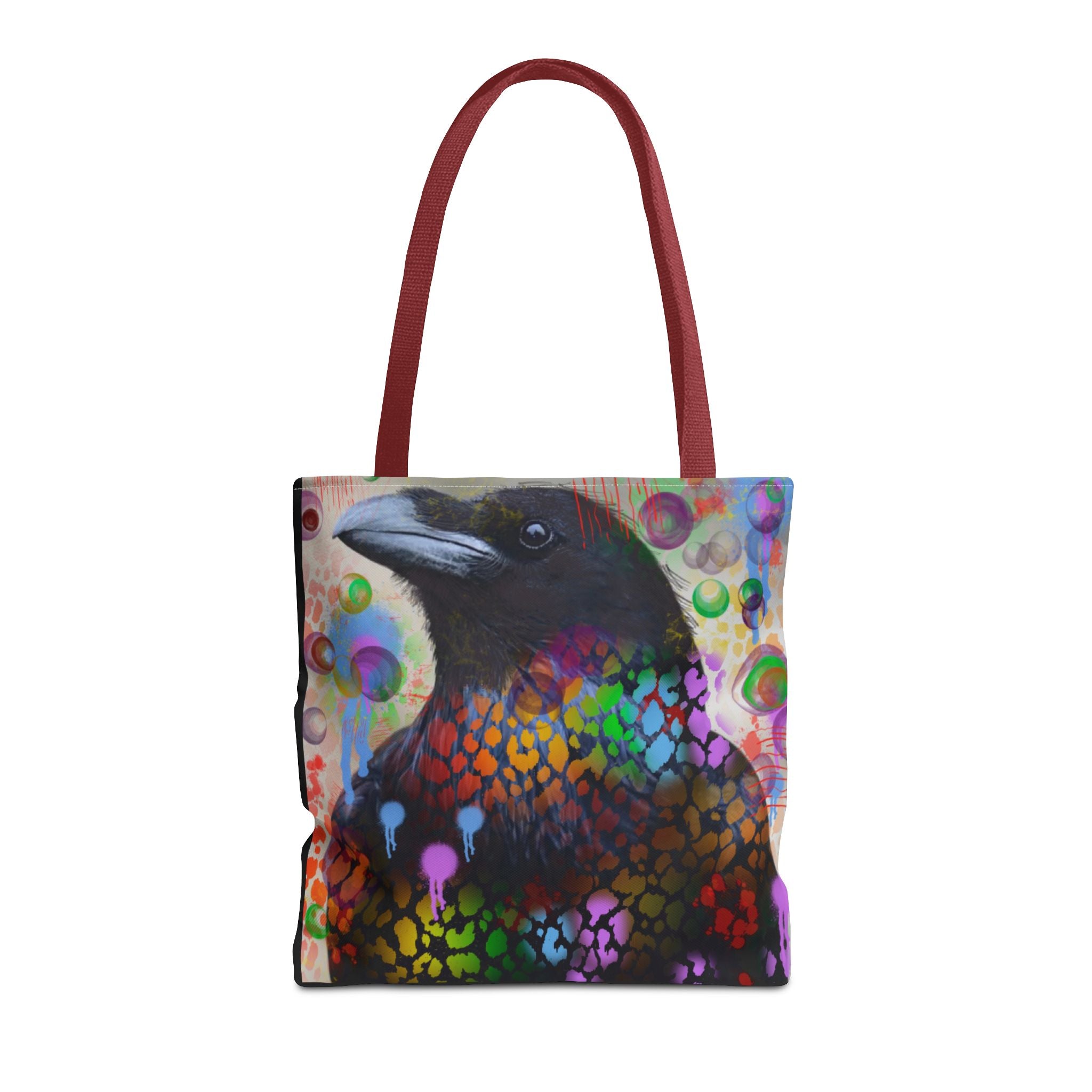 Colorful Raven Tote Bag - Stylish Artful Design for Nature Enthusiasts