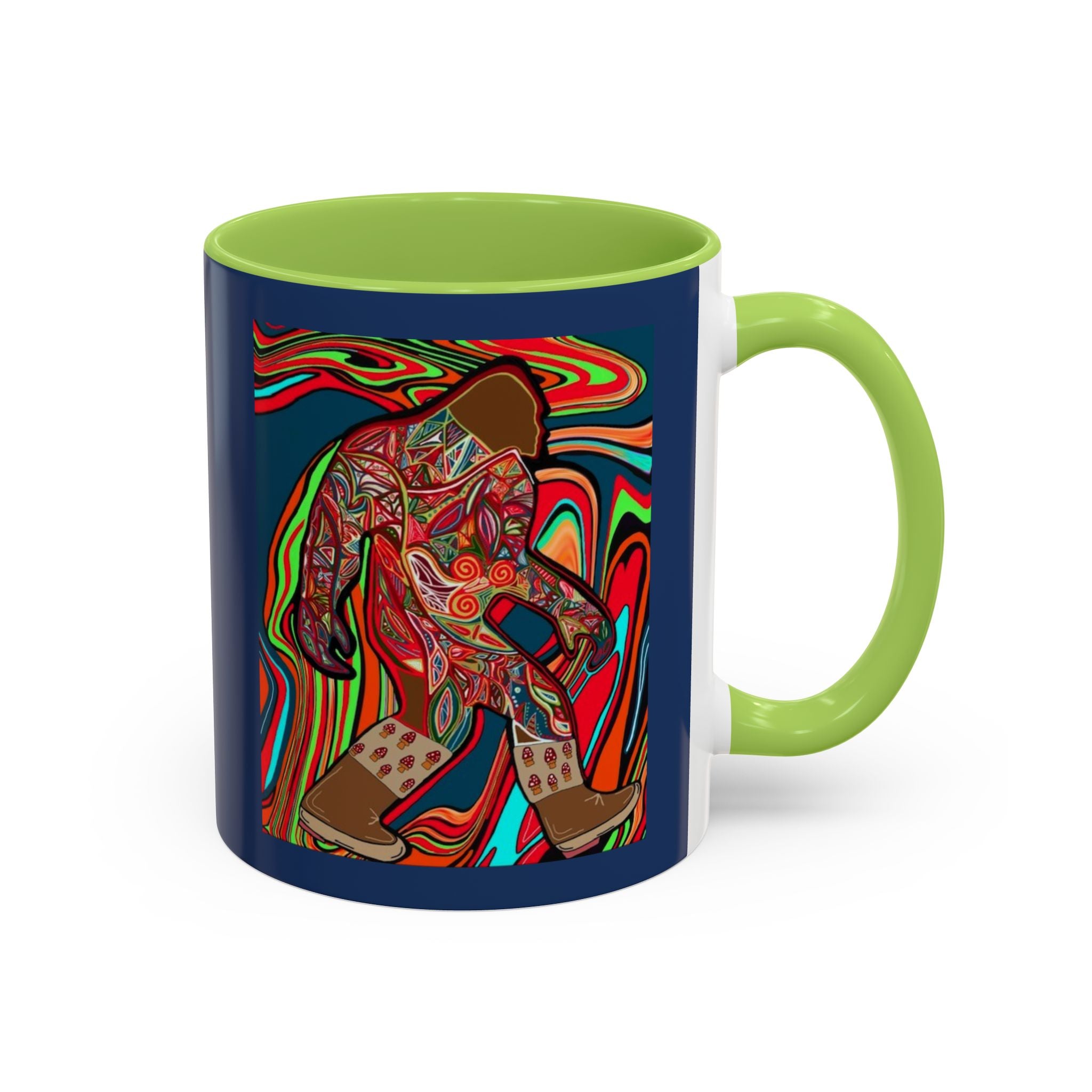 Bigfoot Wearing Mushroom Boots Coffee Mug