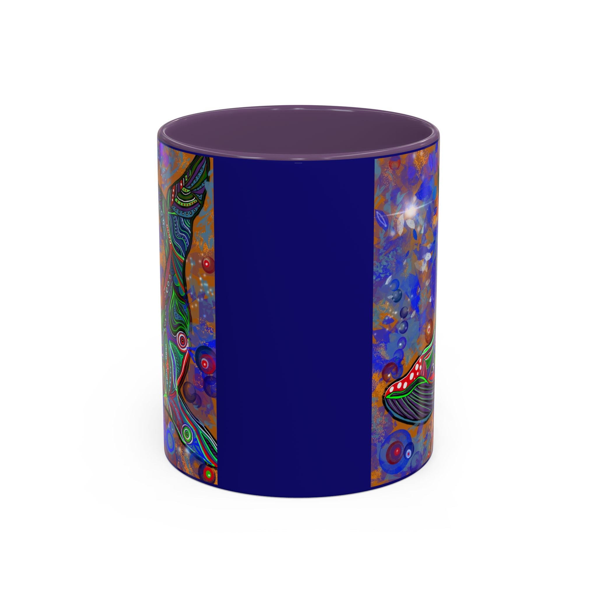 Colorful Whale Accent Coffee Mug