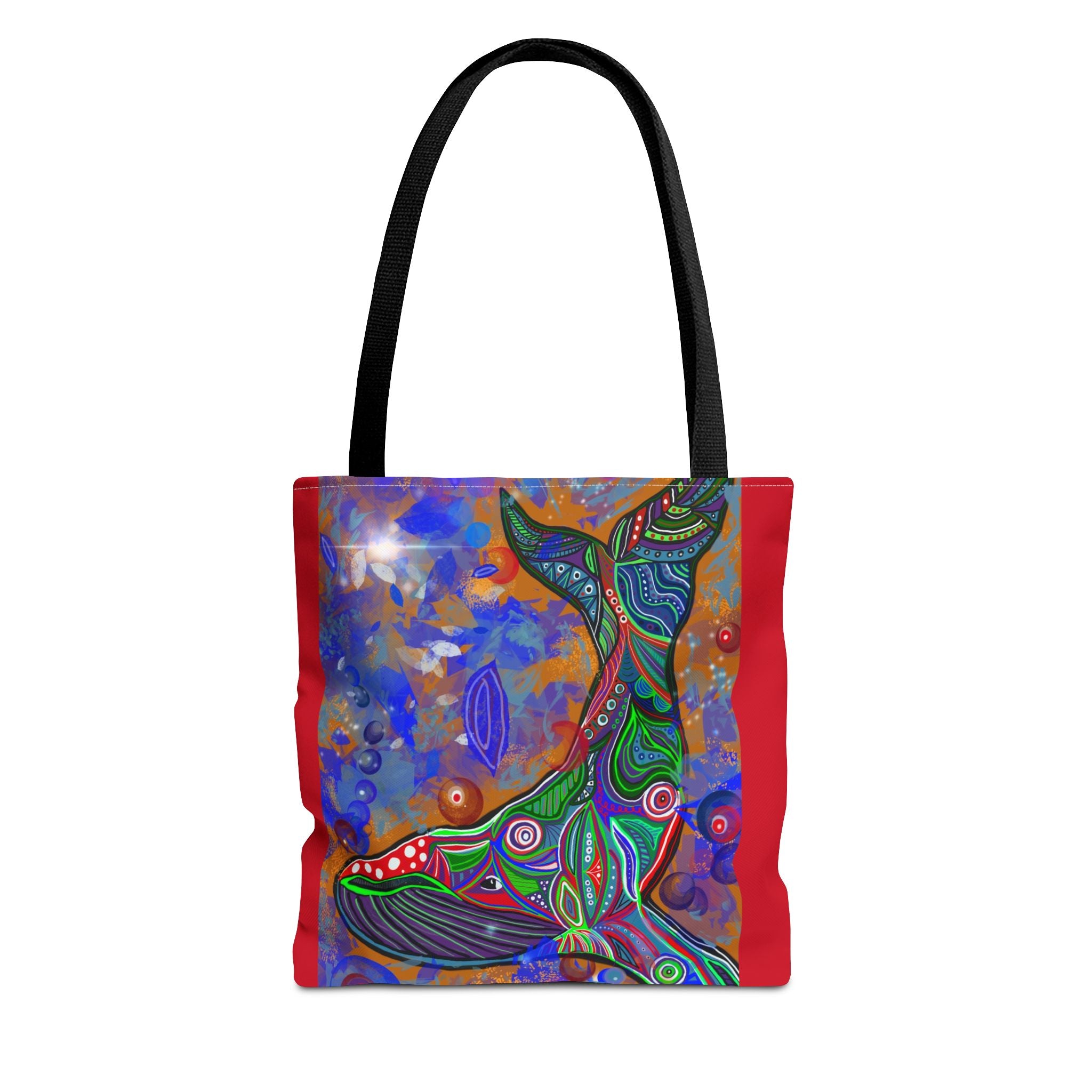 Colorful Whale Art Tote Bag - Eco-Friendly & Stylish Beach Accessory