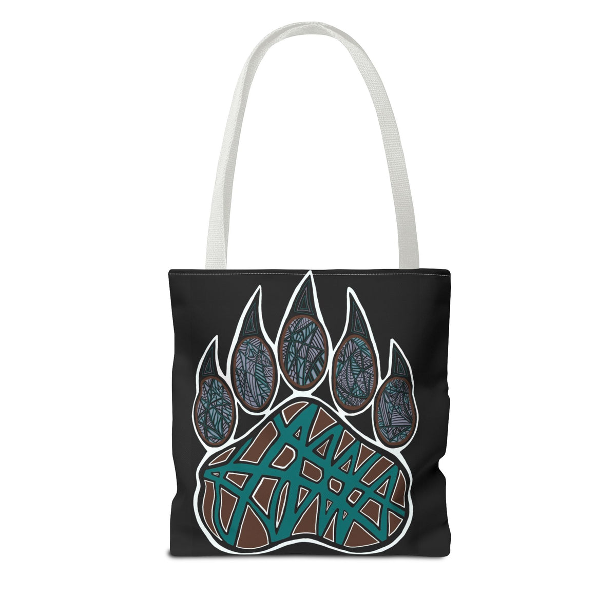 Bear Paw Abstract Art Tote Bag