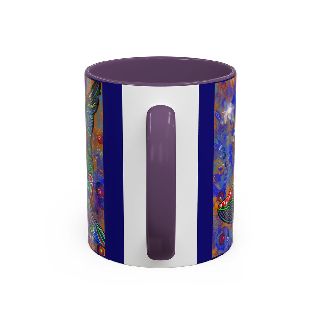Colorful Whale Accent Coffee Mug