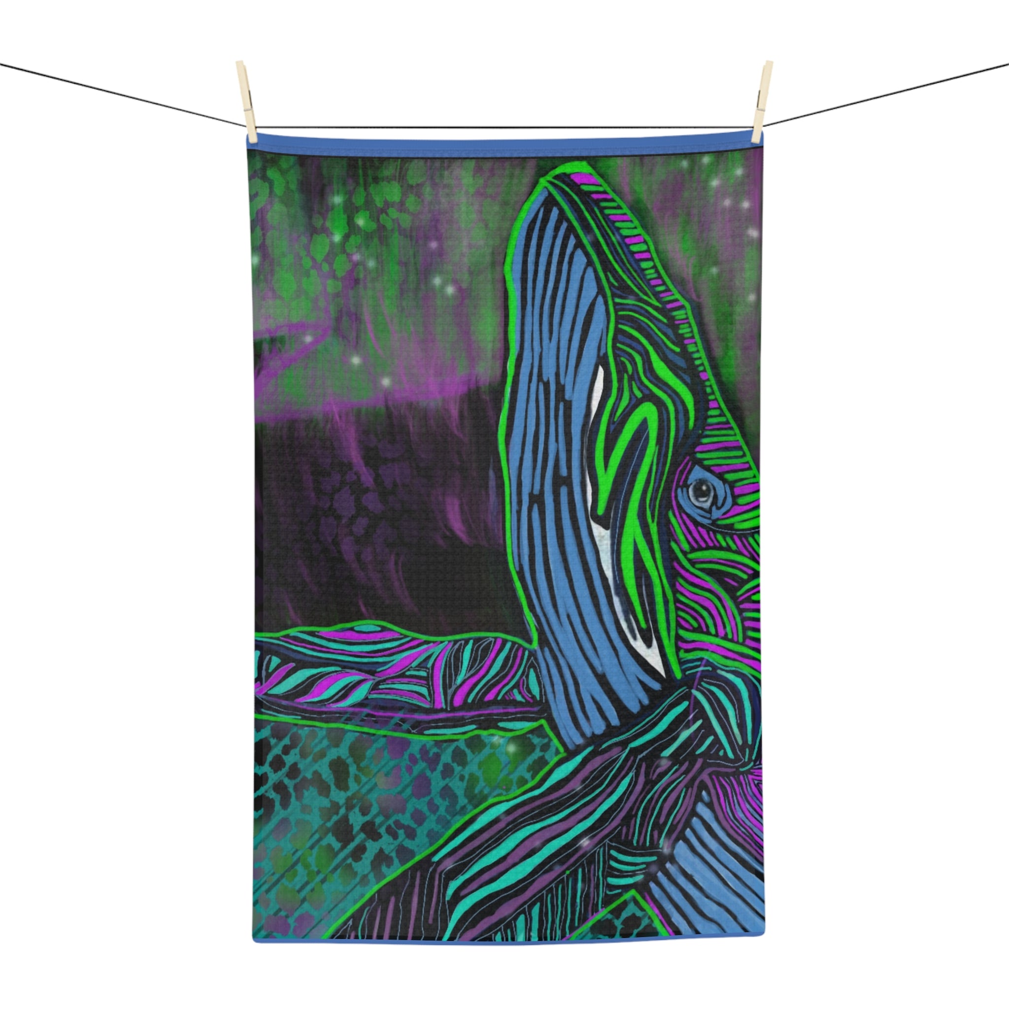 Humpback Whale Microfiber Tea Towel