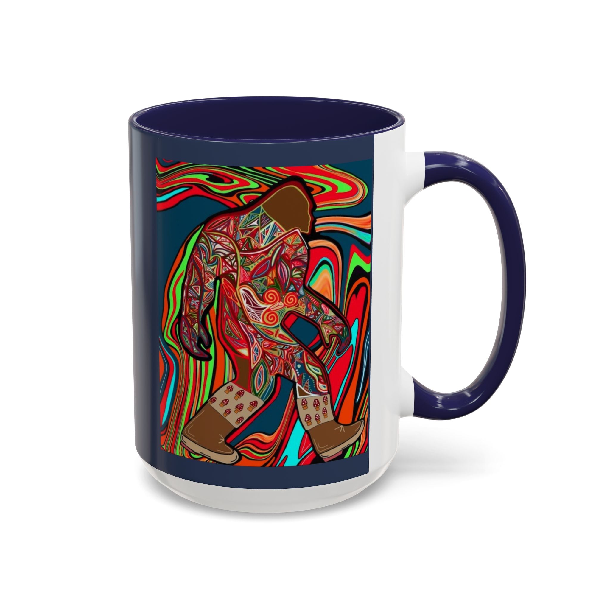 Bigfoot Wearing Mushroom Boots Coffee Mug