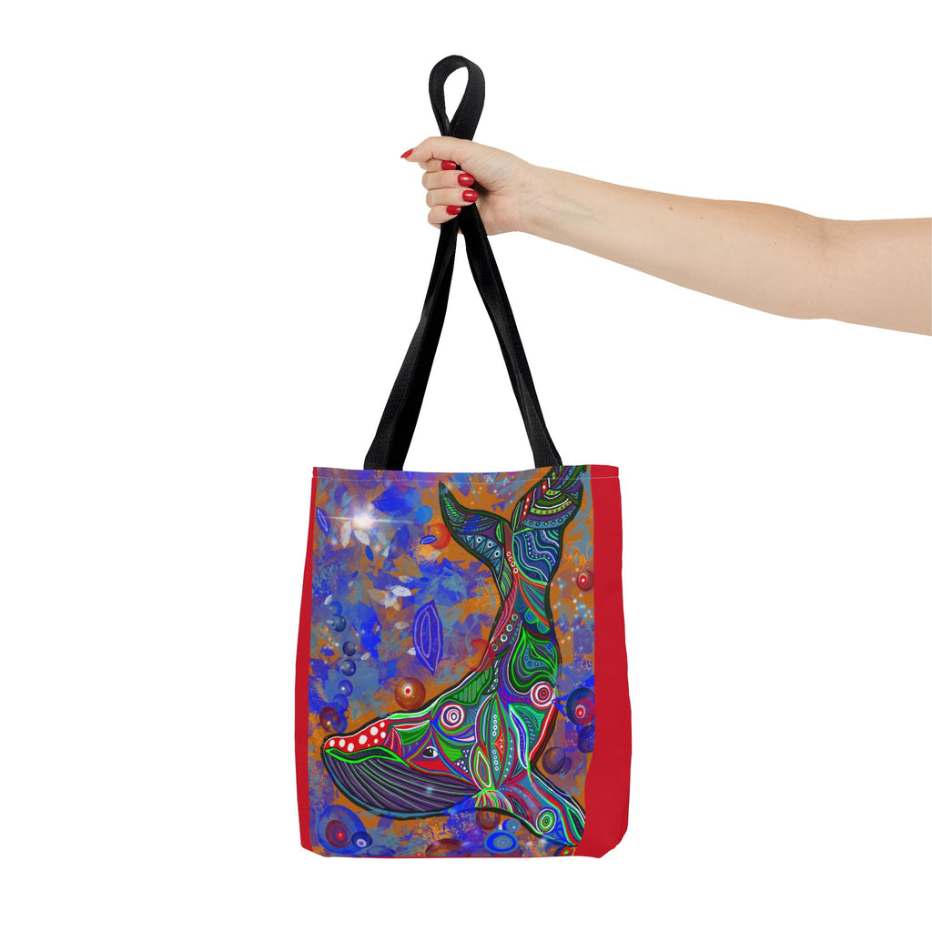 Colorful Whale Art Tote Bag - Eco-Friendly & Stylish Beach Accessory