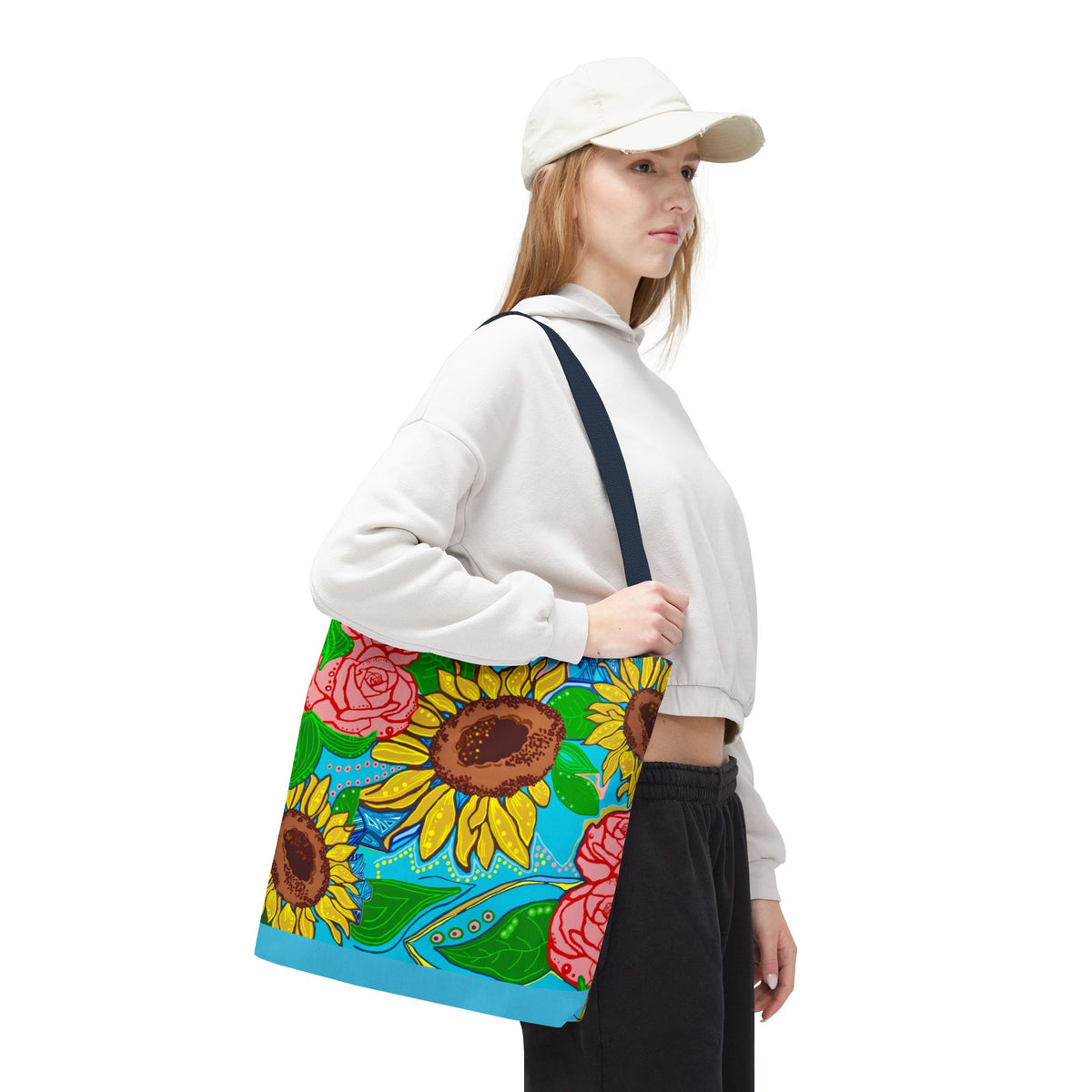 Sunflower & Rose Tote Bag