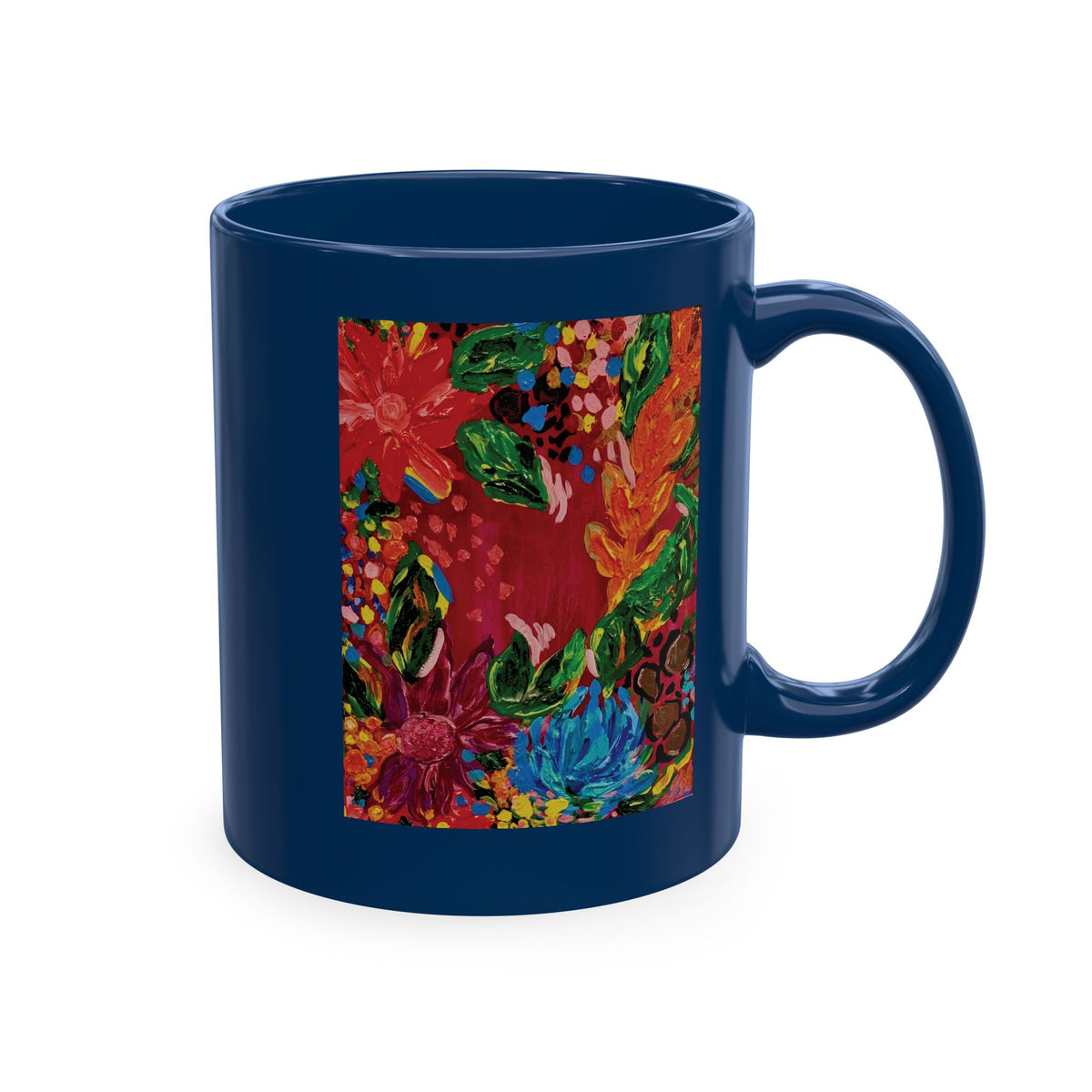 Floral Fiesta Ceramic Mug — Colorful Garden Art Coffee Cup