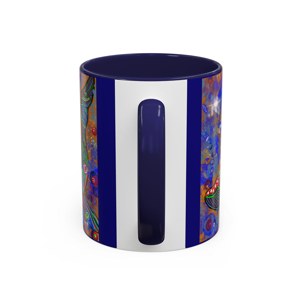 Colorful Whale Accent Coffee Mug