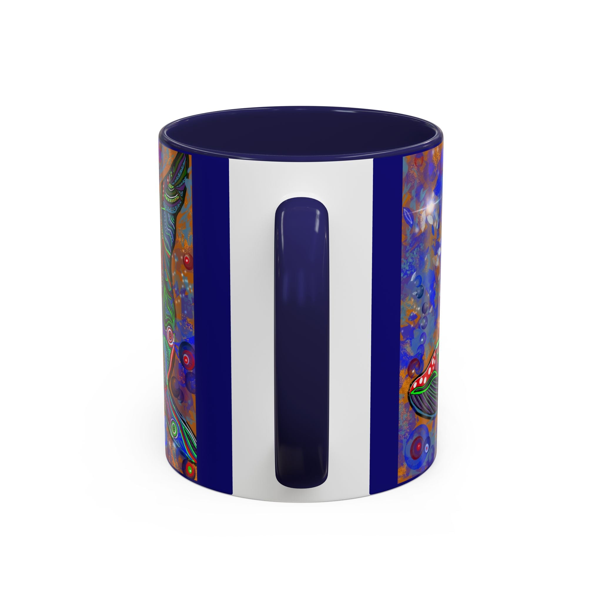 Colorful Whale Accent Coffee Mug