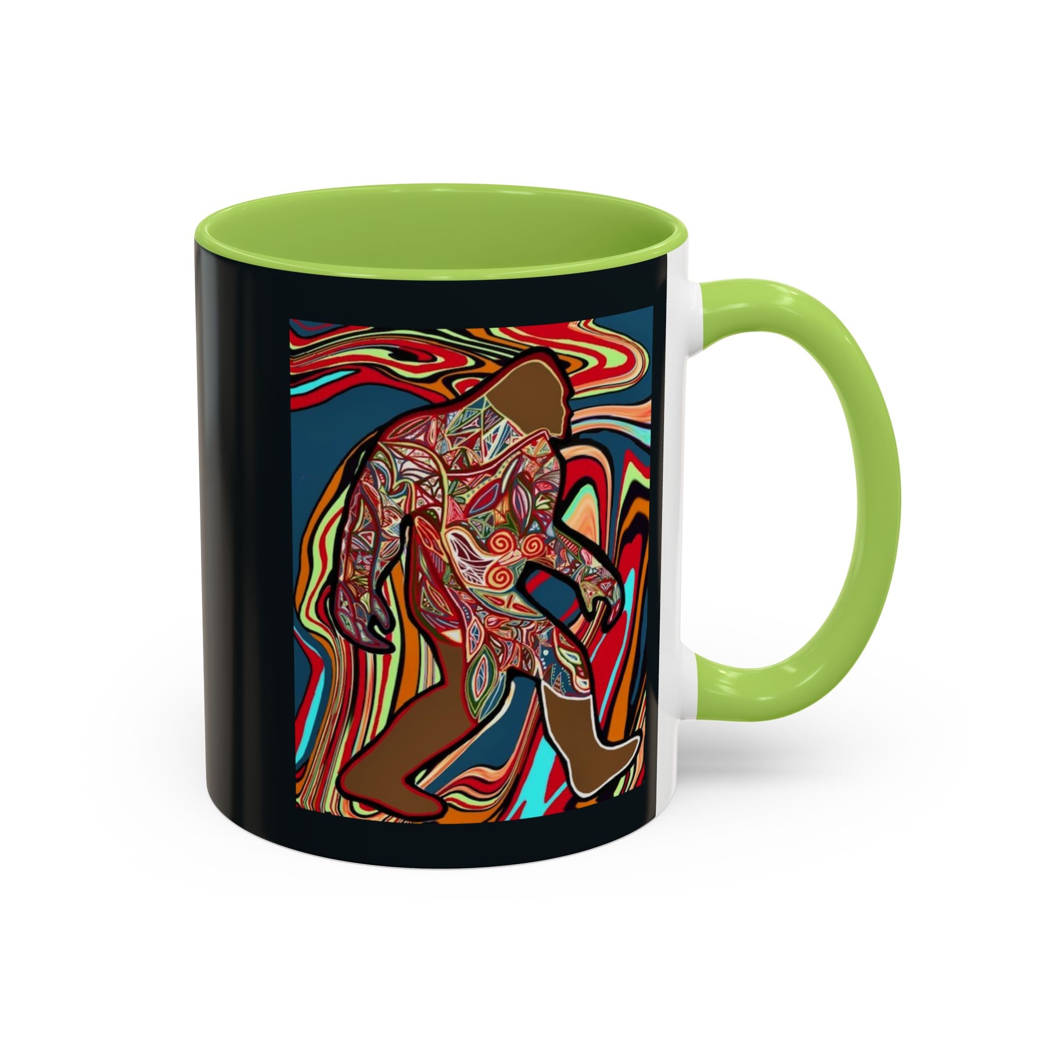 Colorful Bigfoot Accent Coffee Mug