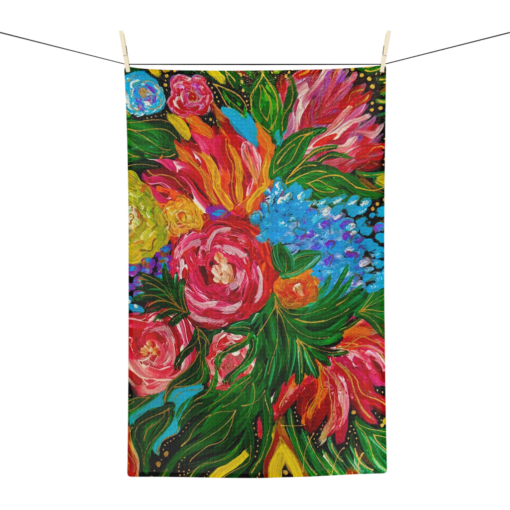 Floral Burst Microfiber Tea Towel