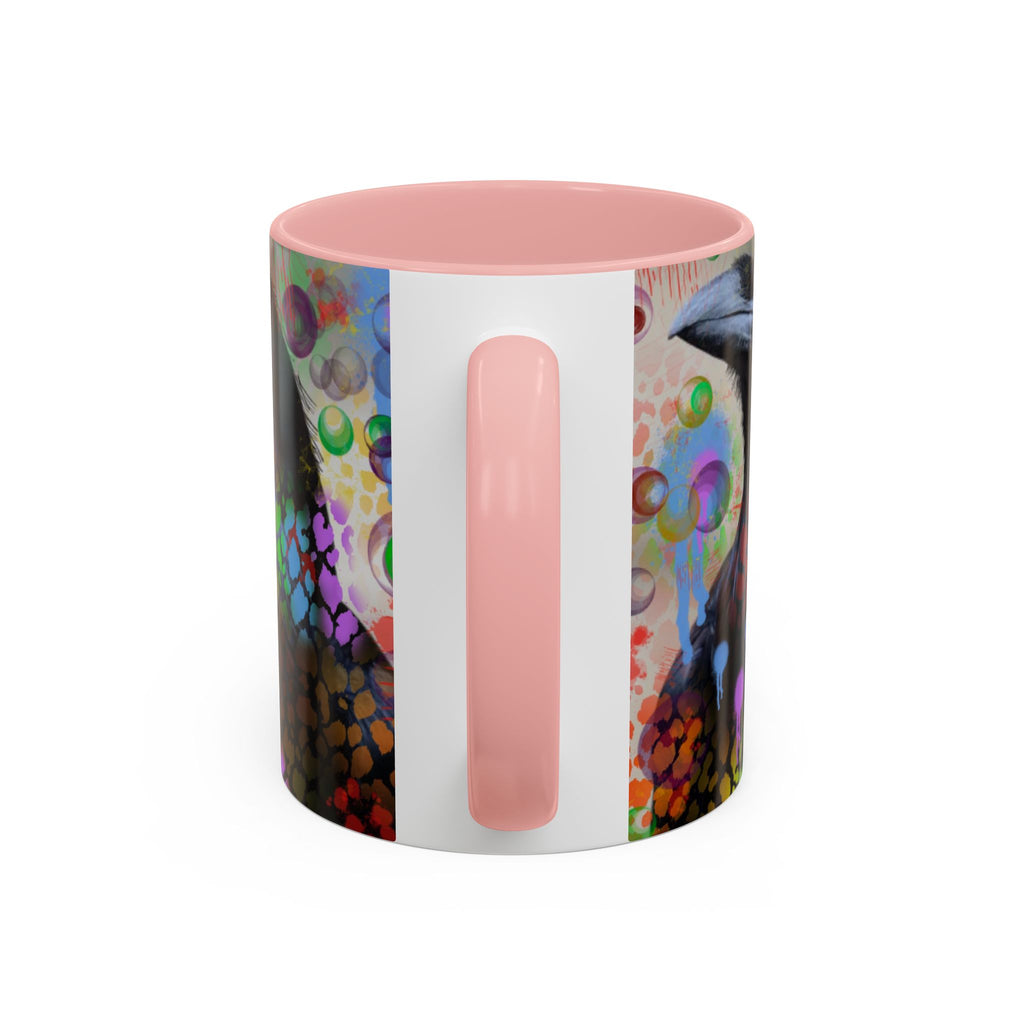 Crow Art Coffee Mug — Colorful Raven Accent Mug (11/15oz)