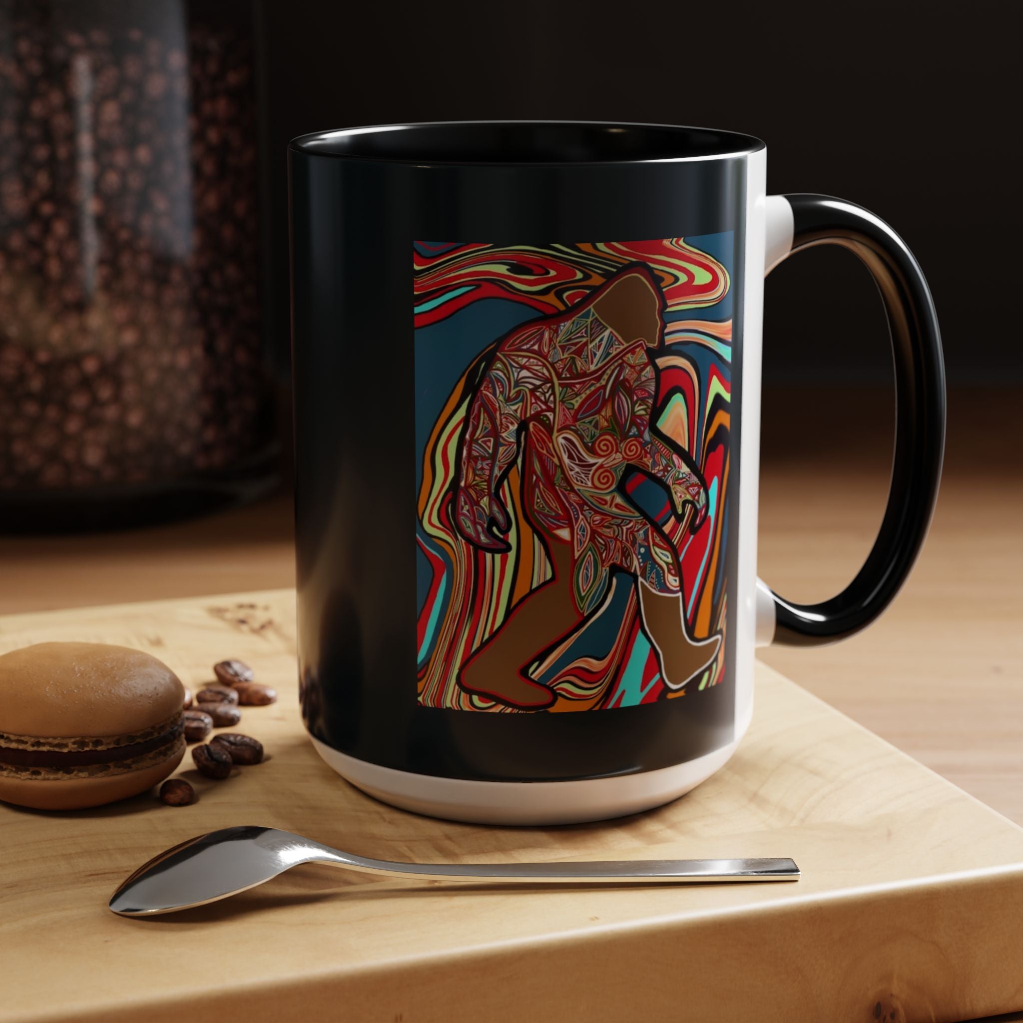 Colorful Bigfoot Accent Coffee Mug