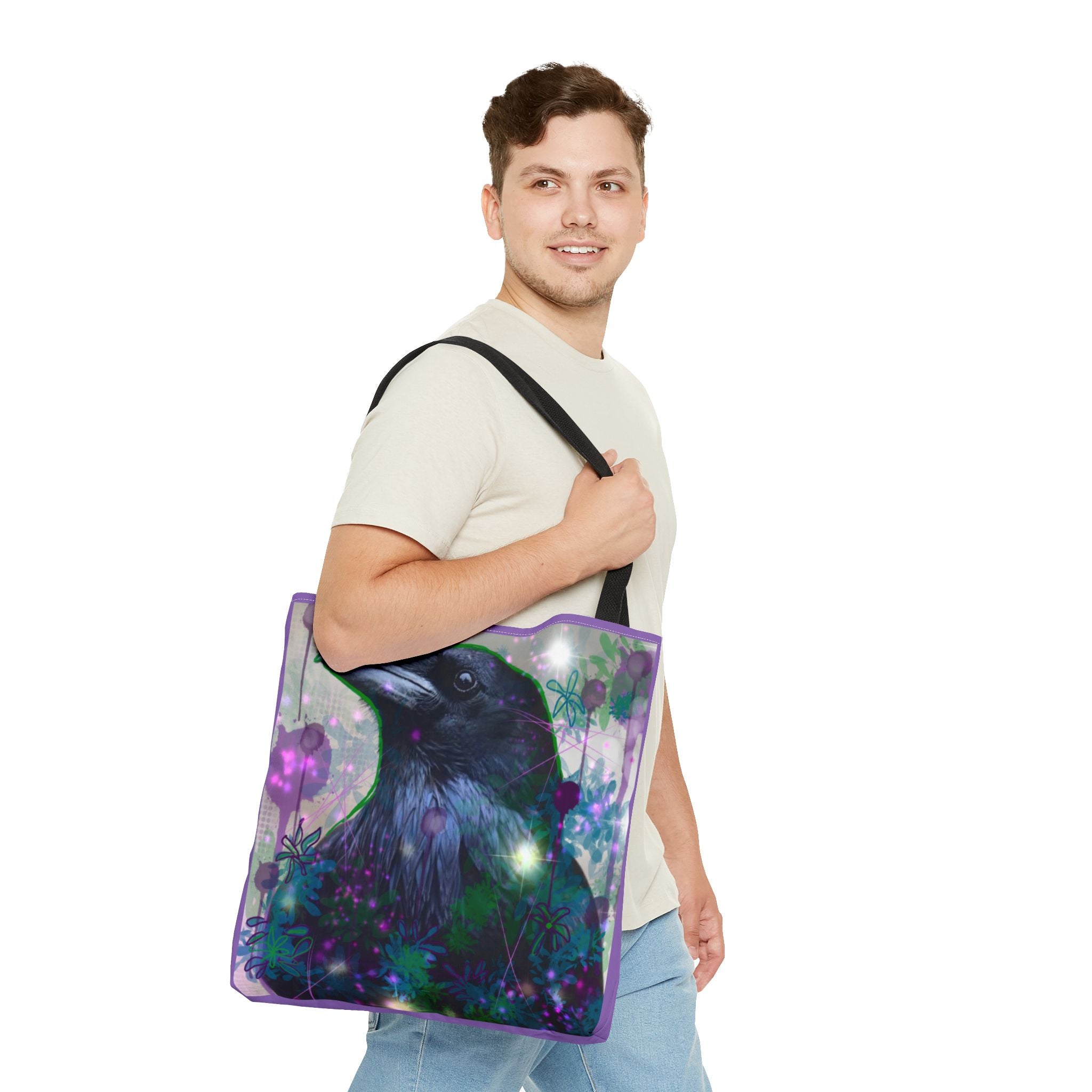 Mystical Raven Tote Bag - Eco-Friendly Design for Nature Lovers