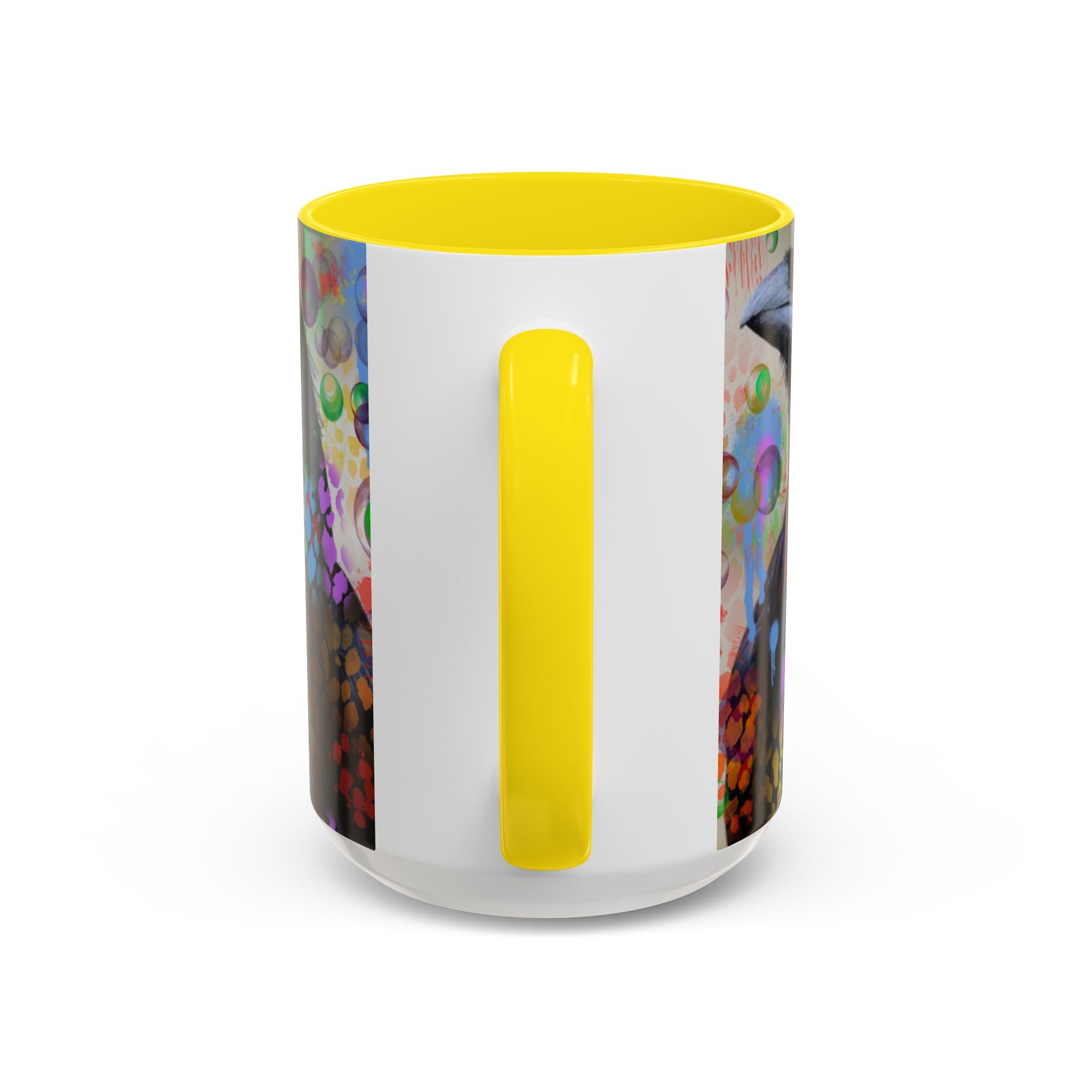 Crow Art Coffee Mug — Colorful Raven Accent Mug (11/15oz)