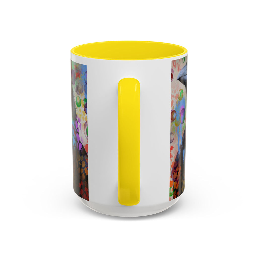 Crow Art Coffee Mug — Colorful Raven Accent Mug (11/15oz)