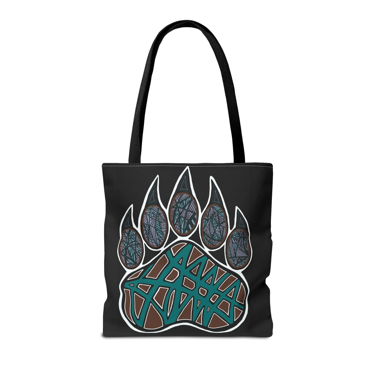 Bear Paw Abstract Art Tote Bag