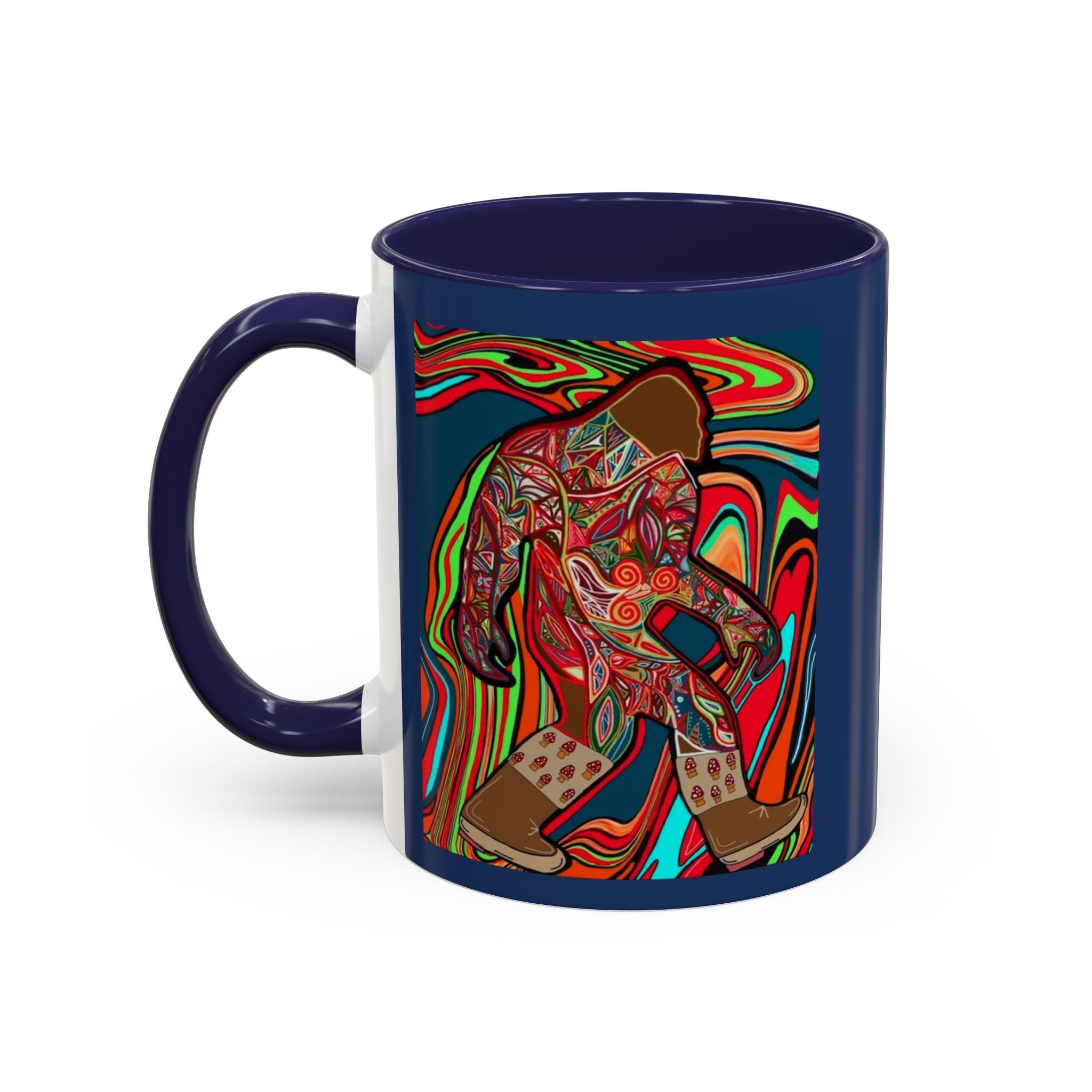 Bigfoot Wearing Mushroom Boots Coffee Mug