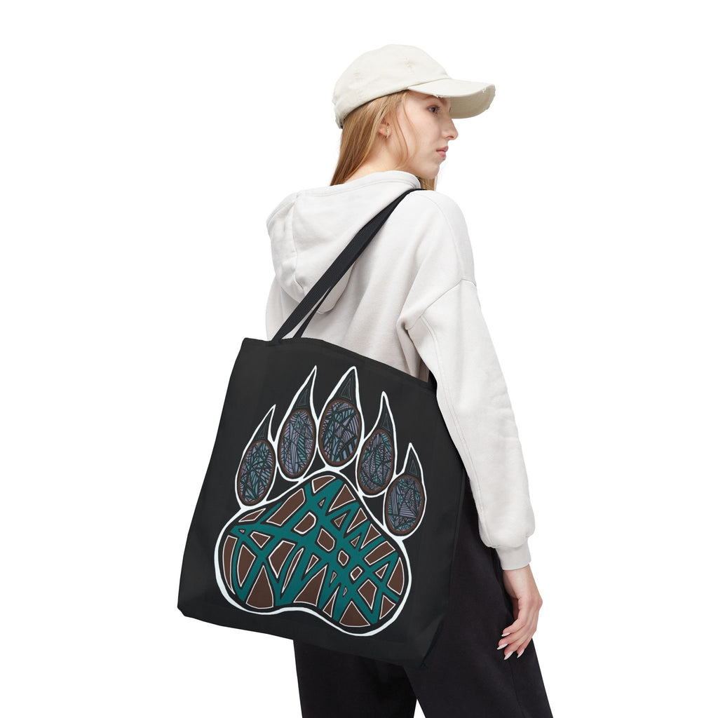 Bear Paw Abstract Art Tote Bag