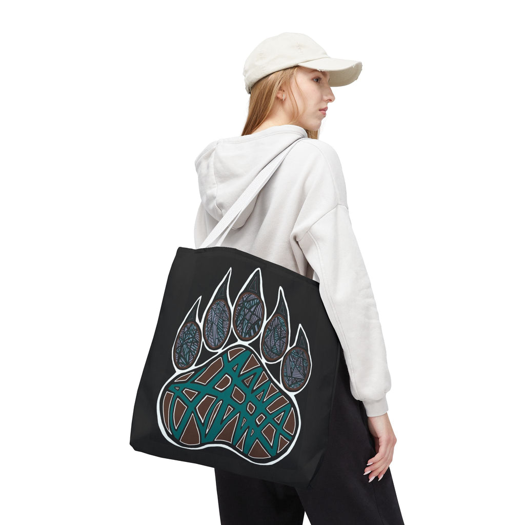 Bear Paw Abstract Art Tote Bag