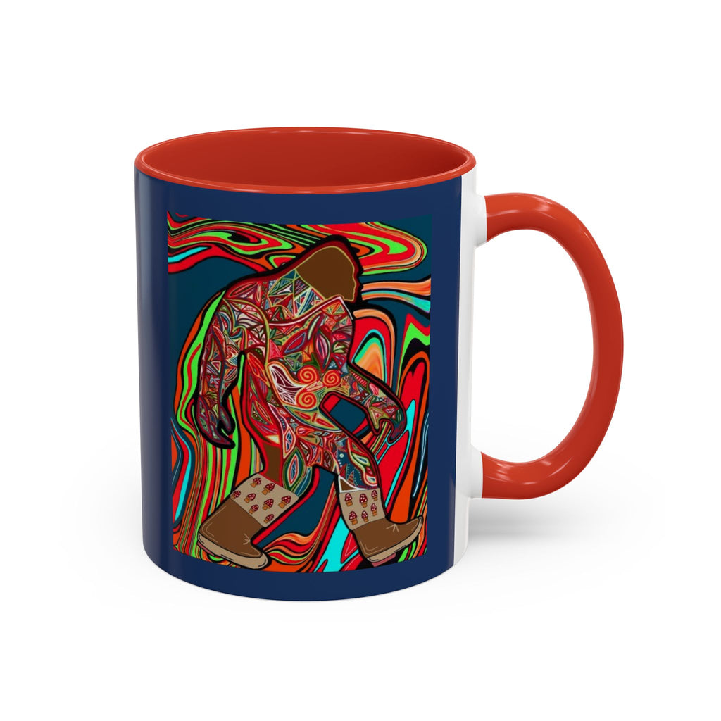 Bigfoot Wearing Mushroom Boots Coffee Mug
