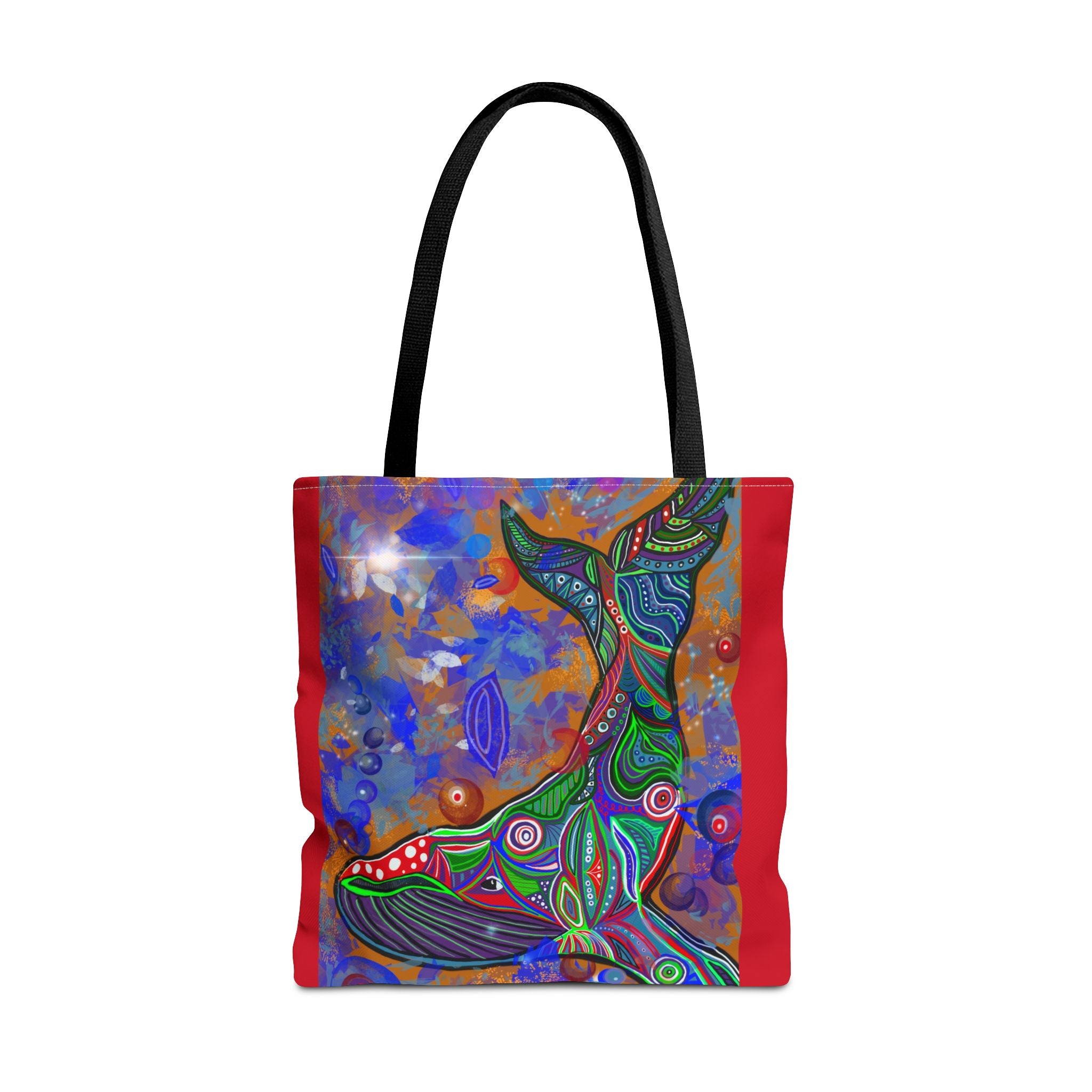 Colorful Whale Art Tote Bag - Eco-Friendly & Stylish Beach Accessory