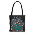 Bear Paw Abstract Art Tote Bag