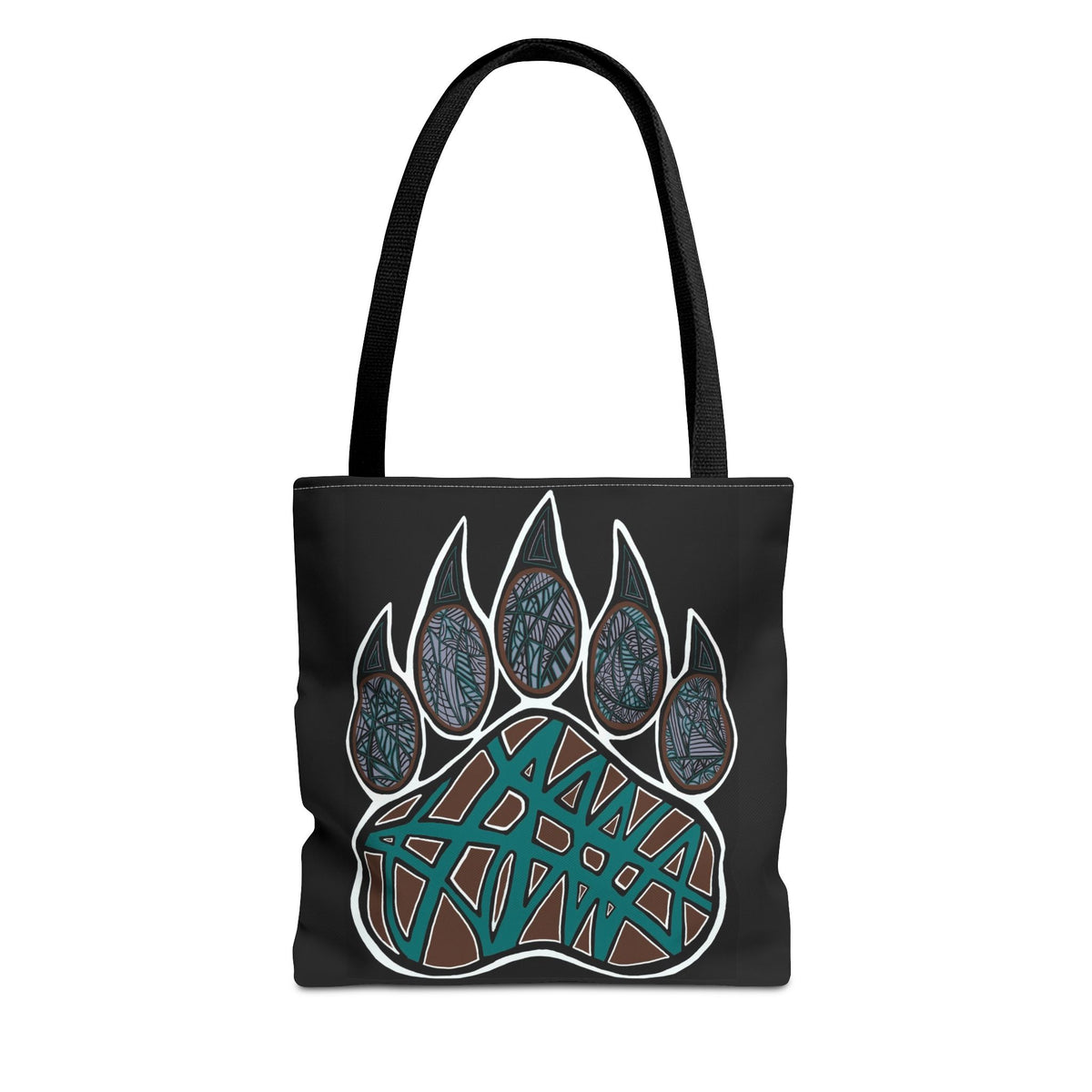Bear Paw Abstract Art Tote Bag