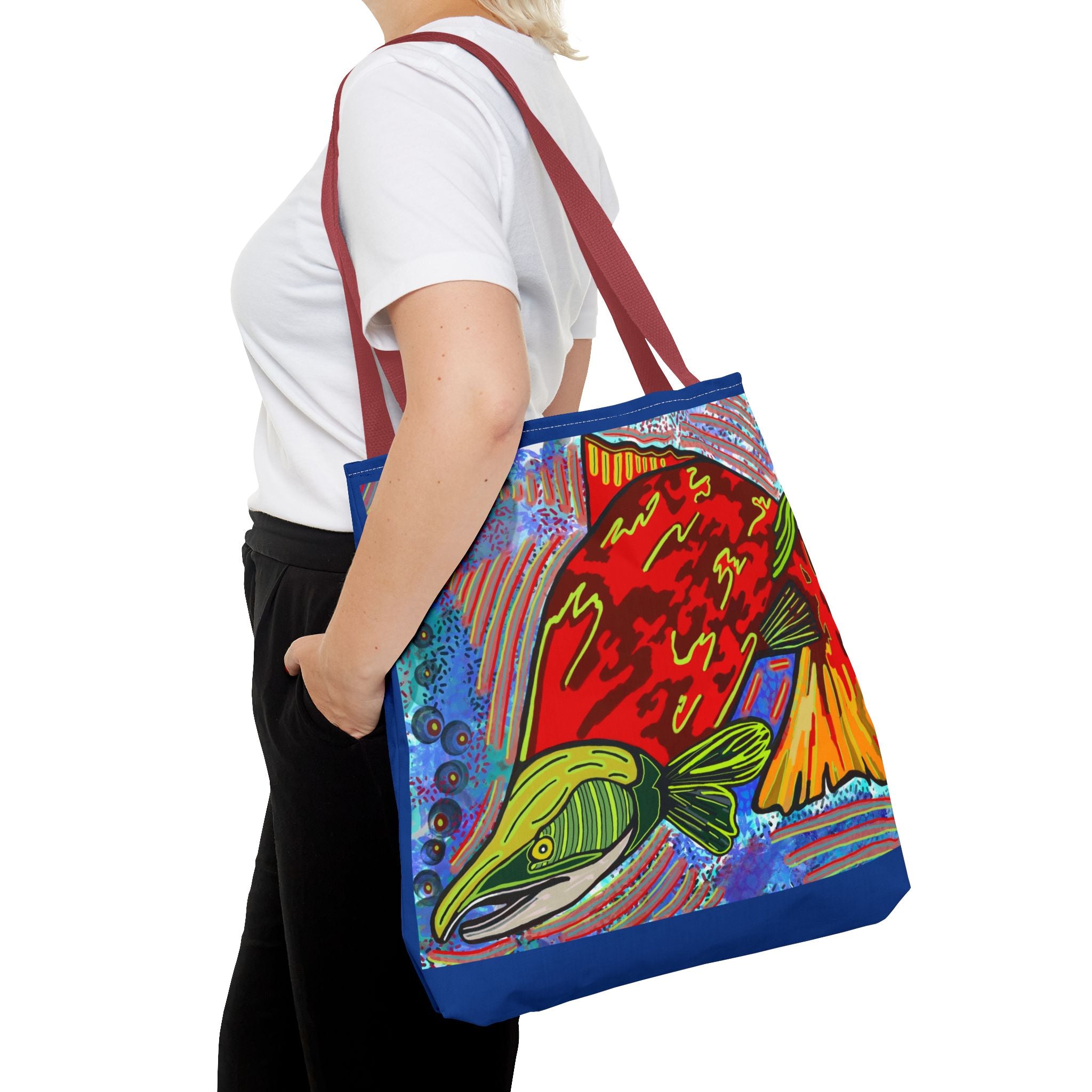 Colorful Fish Tote Bag - Vibrant Design for Beach Days & Eco-Friendly Shopping