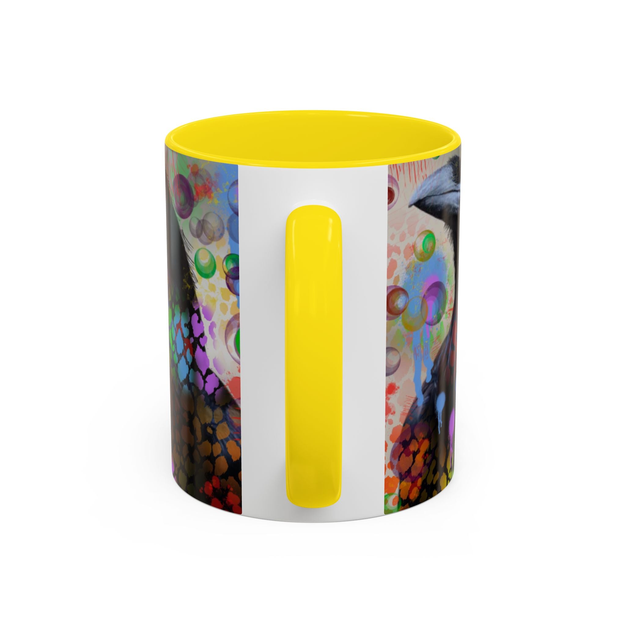 Crow Art Coffee Mug — Colorful Raven Accent Mug (11/15oz)