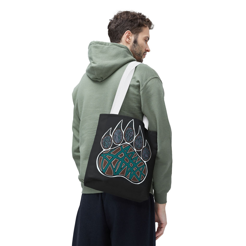 Bear Paw Abstract Art Tote Bag