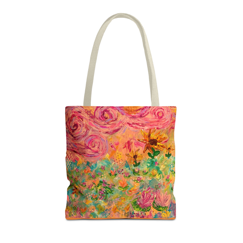 Floral Art Tote Bag — Colorful Impressionist Garden Print