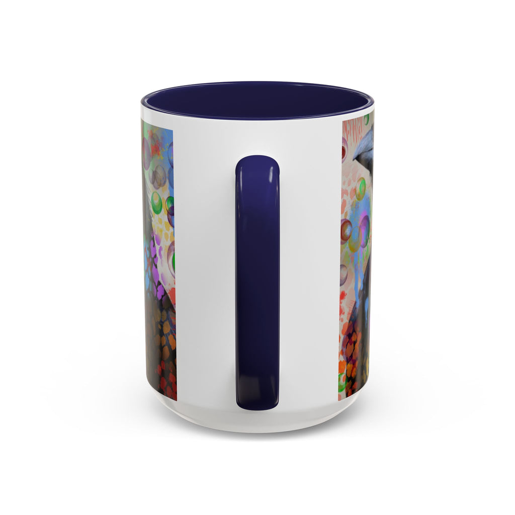 Crow Art Coffee Mug — Colorful Raven Accent Mug (11/15oz)