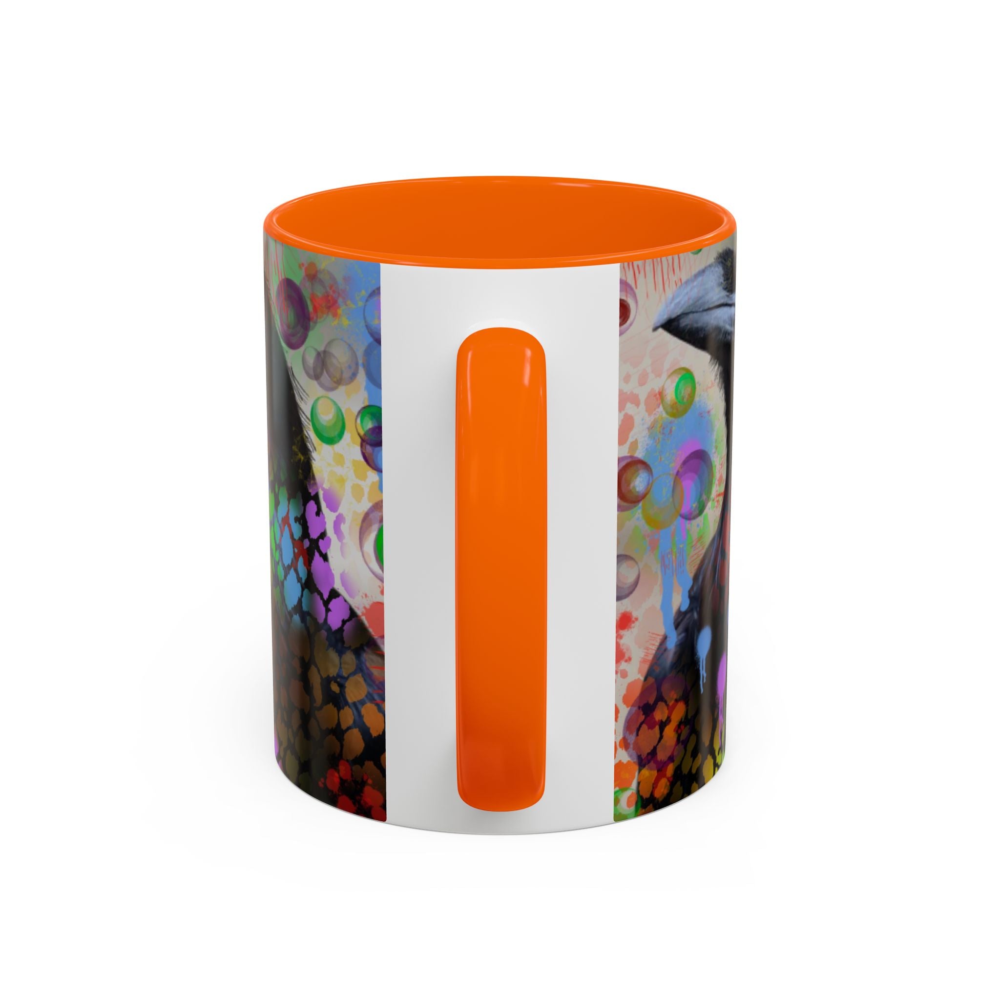 Crow Art Coffee Mug — Colorful Raven Accent Mug (11/15oz)